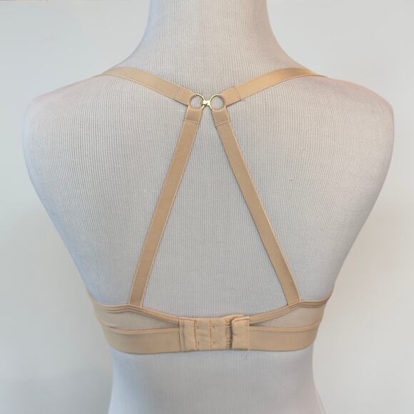 All . You. LIVELY Women's All Day Deep V Wire Free Bra beige bra, size 34C - Picture 4 of 9